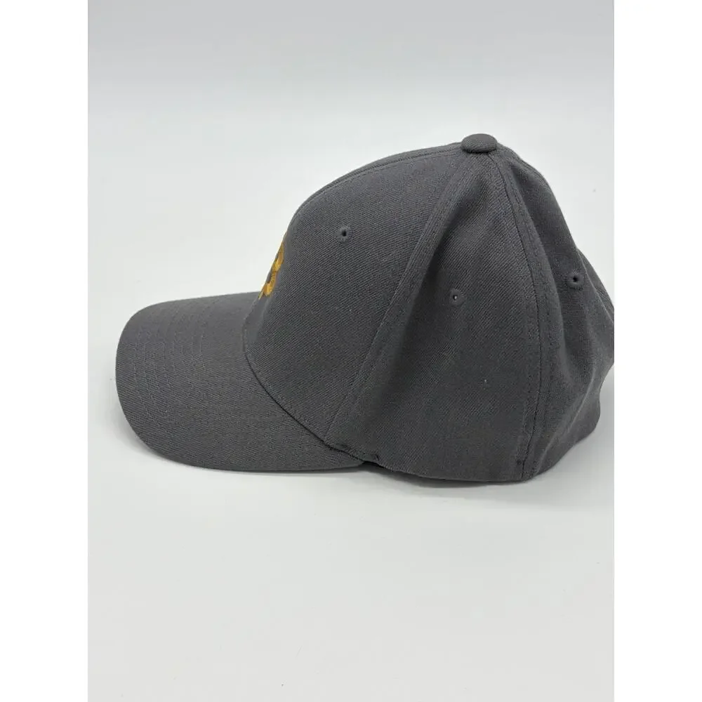 Embroidered Men's Bitcoin Baseball Cap Hat Gray Size Small / Medium